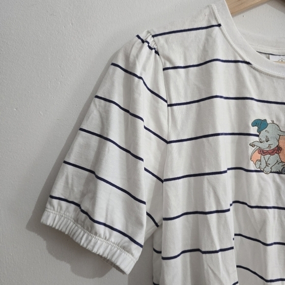 NWT Disney Dumbo Striped Shirt Embroidered Flying Elephant Size Small - Picture 6 of 8
